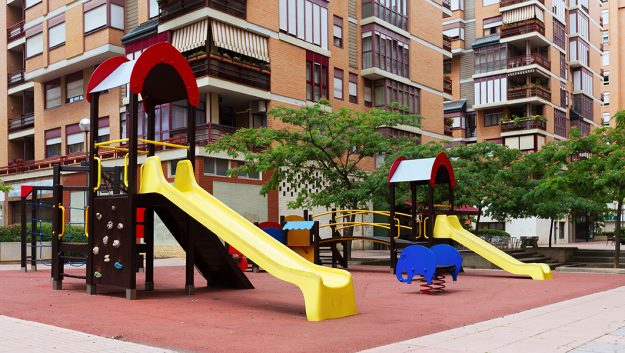 playground in city street